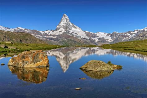 Download Peak Reflection Landscape Nature Switzerland Alps Lake