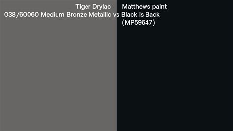 Tiger Drylac Medium Bronze Metallic Vs Matthews Paint Black