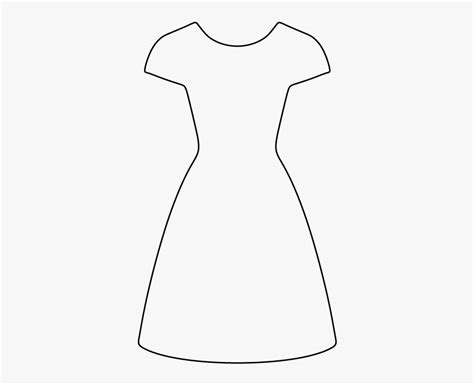 Wedding Dress Outline Clip Art Dress Template Free Transparent