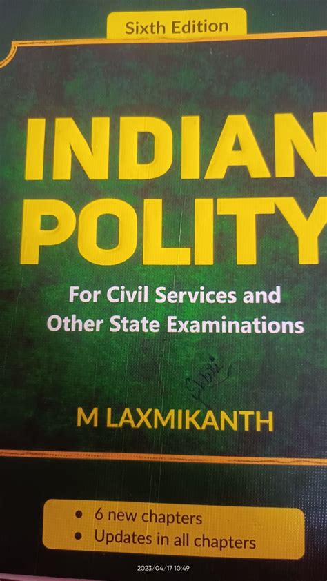 Buy Indian Polity M Laxmikant 6 Th Edition Revised BookFlow