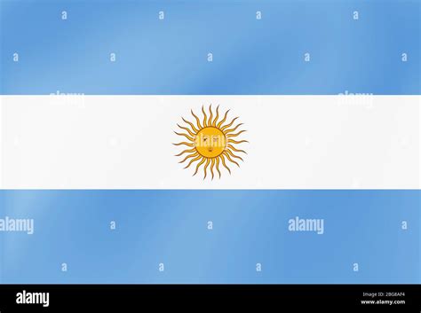 Argentina National Flag With Wavy Silk Texture Close Up Official