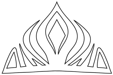 The Crown Is Made Out Of Lines And Has Three Pointed Shapes On Each
