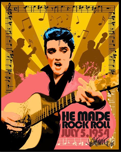Elvis Presley He Made Rock Roll Limited Edition Fine Art By Joe
