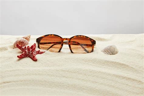 Brown Stylish Sunglasses On Sand With Stock Photo Image Of Accessory
