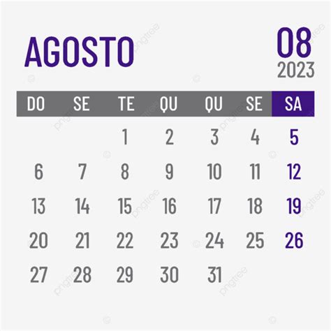 Agosto 2023 Calendario Portugués Png 2023 Calendario Calendario
