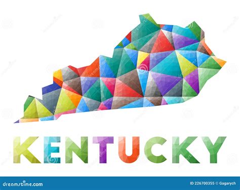 Colorful Kentucky Political Map With Clearly Labeled Separated Layers