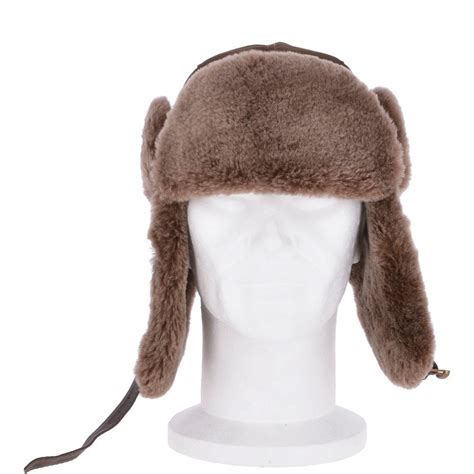 Trapper Hat With Sheepskin Fur Olive Aspen