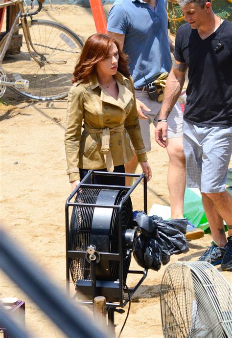 Scarlett Johansson Captain America Civil War Set Photos May 2015