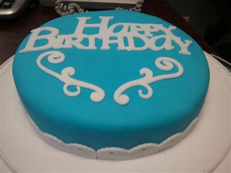 Sky Blue Birthday Cake