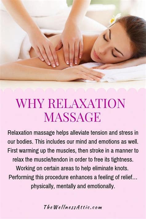 Relaxation Massage Helps Alleviate Tension And Stress In Our Bodies This Includes Our Mind And