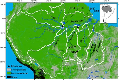 The Americas Map Amazon River
