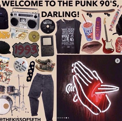 Punk 90s Grunge Aesthetic Mood Boards Rock Graphic Women Style