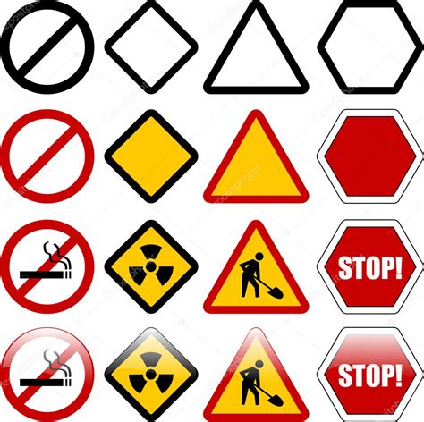 Shapes For Warning And Restriction Signs — Stock Vector © Nebojsa78