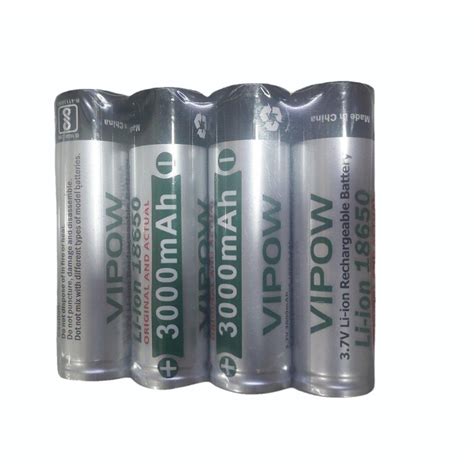 3 7V 3000 MAh 18650 Vipow Li Ion Rechargeable Battery