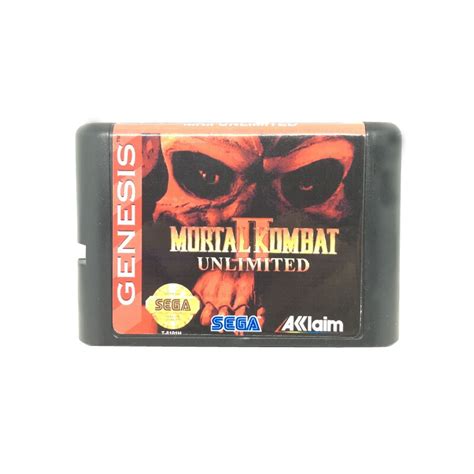 Mortal Kombat 2 Unlimited Sega Genesis Game Card