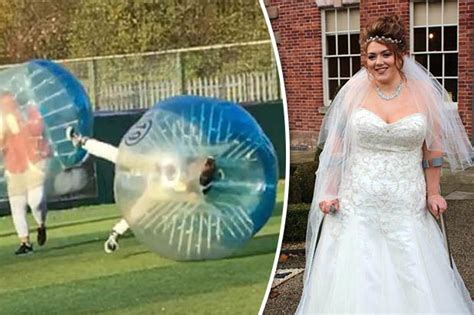 British Bride Wheeled Down Aisle As Hen Bash Turns Into Bubble Hell Daily Star