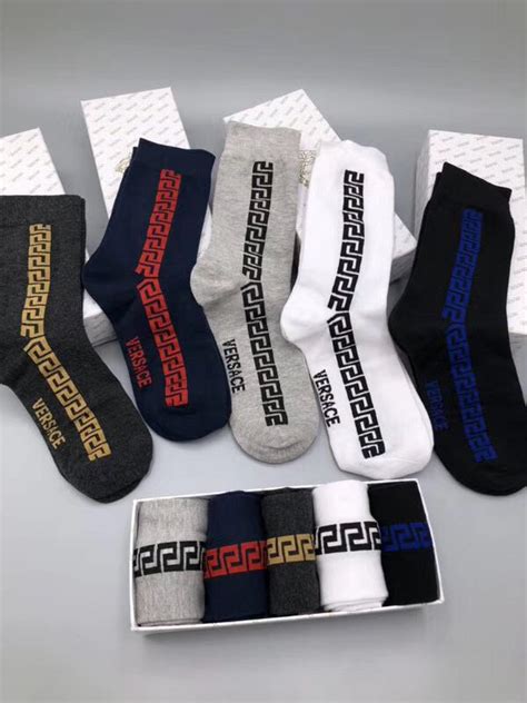 Cheap 2020 Cheap Unisex Versace Socks 5 Pairs Per Box 21597035