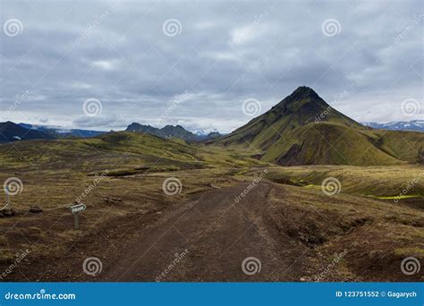Melancholic Iceland Landscape With Green Stock Photo Image Of Lava