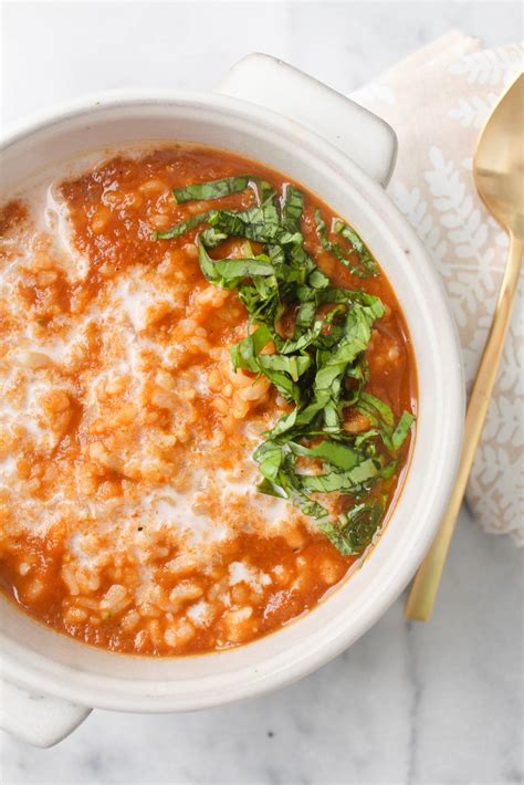 Creamy Tomato Basil And Rice Soup By Julia Photography