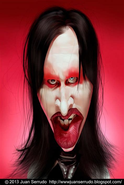 Caricatura De Marilyn Manson Caricature Funny Caricatures Celebrity