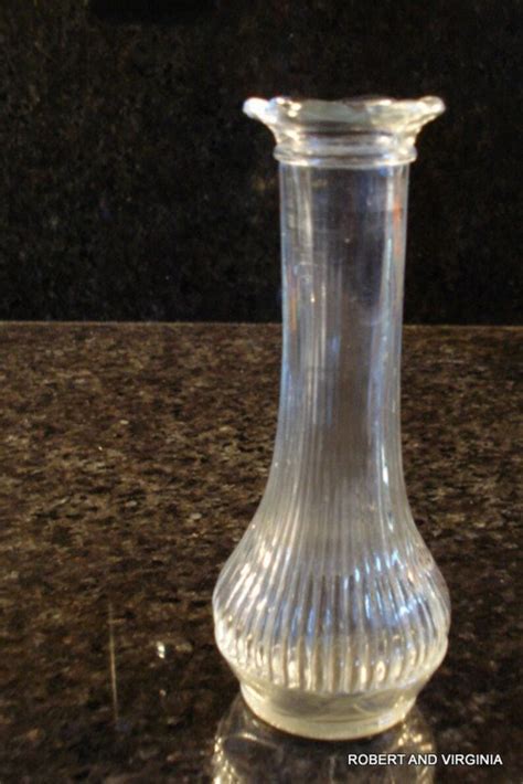 Vintage Randall Clear Glass Bud Vase Etsy
