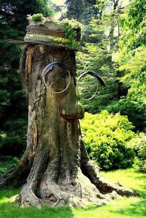 Tree Stump Yard Art Pinterest