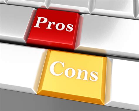 Words Of Pros And Cons On A Keyboard Stock Photo Templates Powerpoint