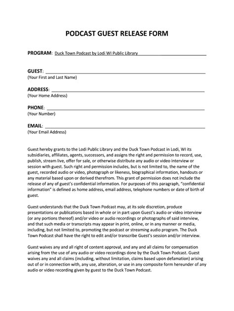 Podcast Guest Questionnaire Template Fill Out And Sign Online Dochub