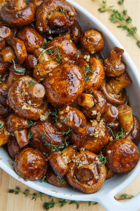 Balsamic Soy Roasted Garlic Mushrooms Recipe On Closet Cooking