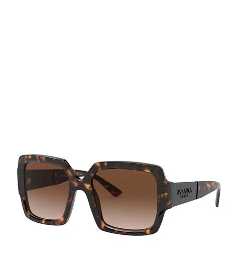 Prada Brown Oversized Square Sunglasses Harrods Uk