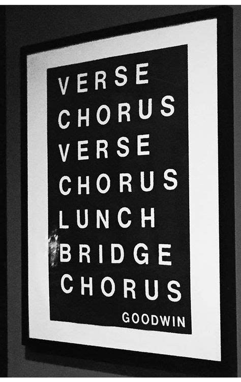 Verse Chorus Verse Chorus Lunch Bridge Chorus Goodwin Verse Chorus