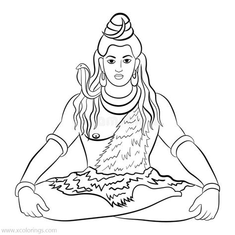 Shiva Coloring Pages Hindu God
