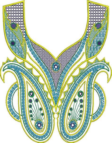 Arabian Neck High Quality Embroidery Free Design 285