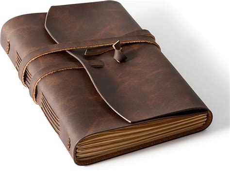 Homesure Leather Journal Notebook（5x7） Rustic Handmade Leather Bound