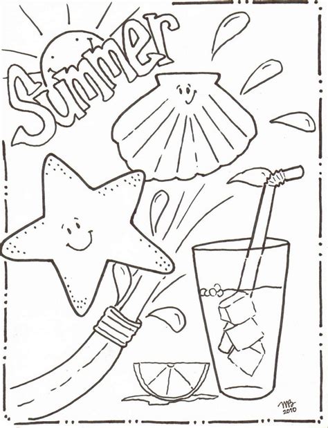 Printable coloring pages for kids. Summer coloring pages to download and print for free