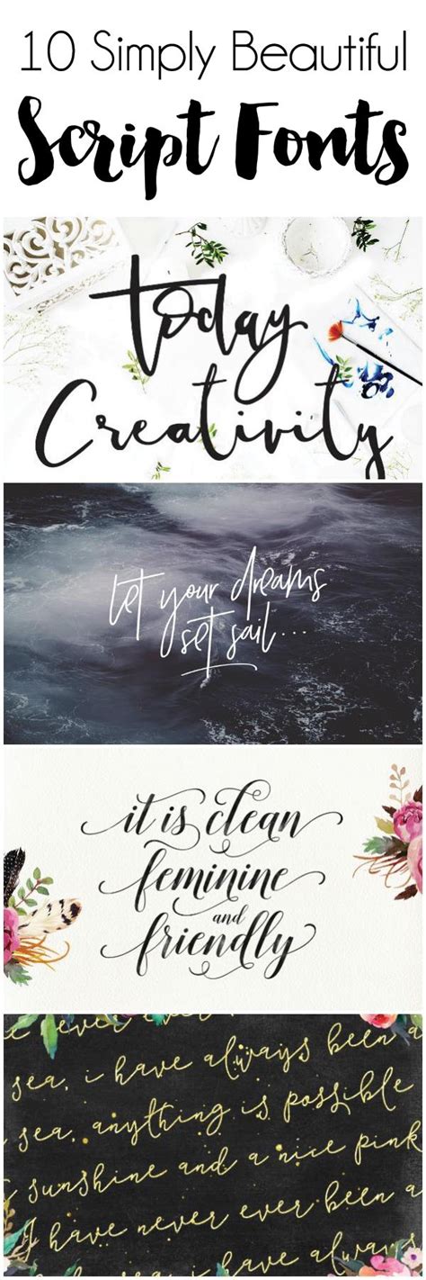 10 Simply Beautiful Script Fonts Pretty Fonts Hand Lettering