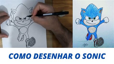 Como Desenhar O Sonic Tutorial By Robson Rosa Youtube