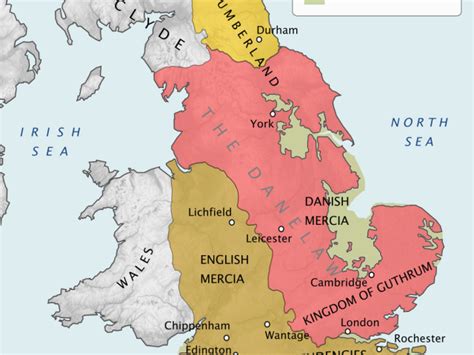 Map Of Anglo Saxon England Danelaw Wikipedia Secretmuseum