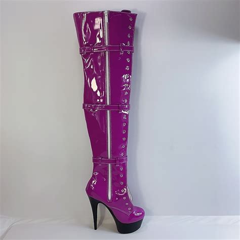 women s boots plus size goth boots stripper boots party daily beach solid colored over the knee