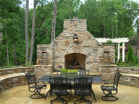 Bar Furniture Outdoor Living Area Fireplace Seating Walls