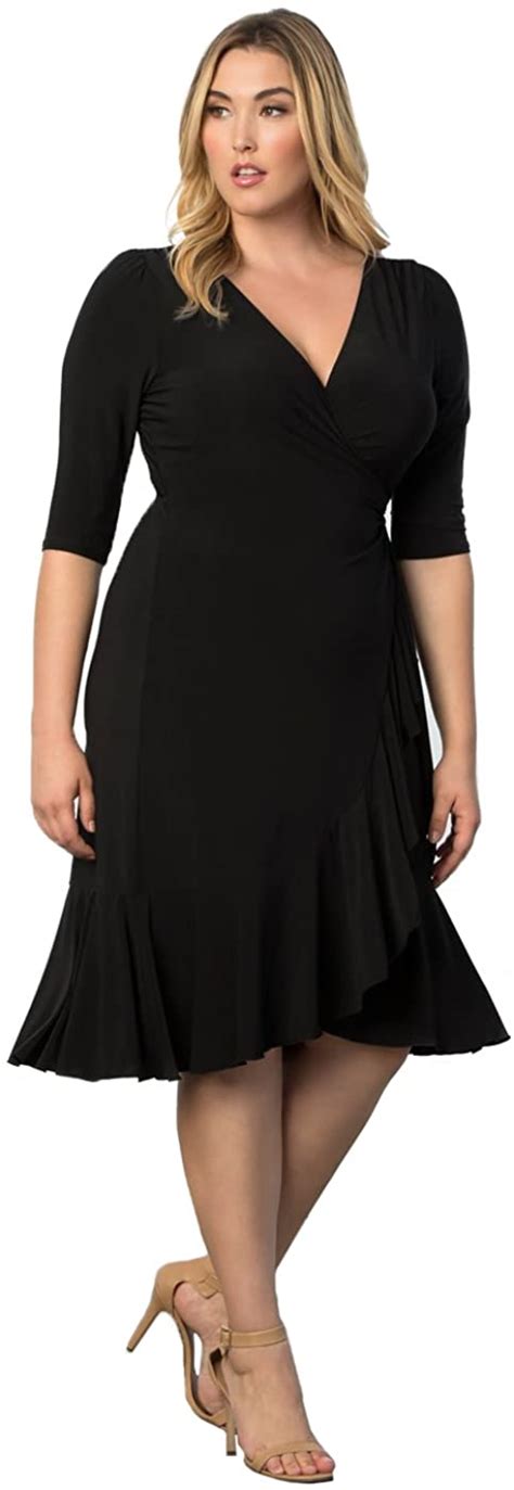 Kiyonna Womens Plus Size Whimsy Wrap Dress Ebay