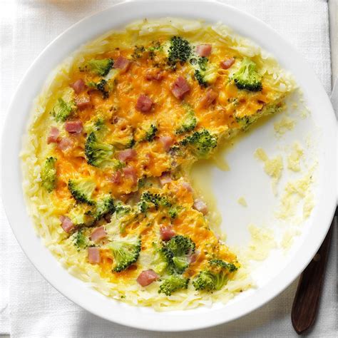 Cheesy Broccoli And Ham Quiche Recipe How To Make It Taste Of Home