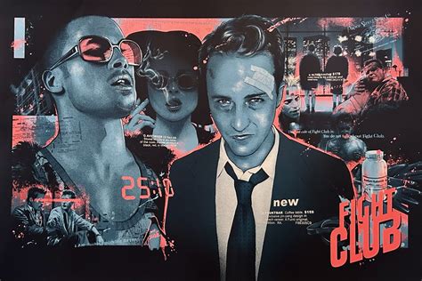 Original Fight Club Movie Poster Brad Pitt Edward Norton