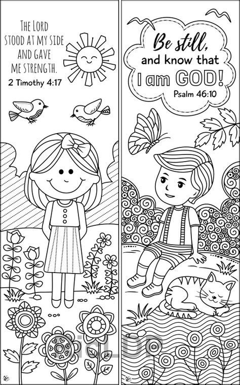 Coloring Bible Bookmarks Printable Instant Download Color Etsy 8