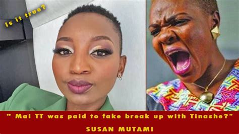 Susan Mutami Mai Tt Was Paid To Fake Break Up With Tinashe Youtube