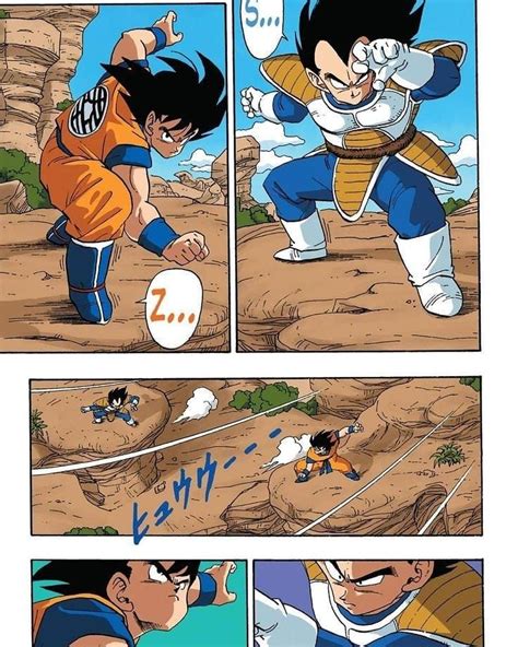 Goku vs Vegeta versión manga Una genial pelea de los mejores saiyajin
