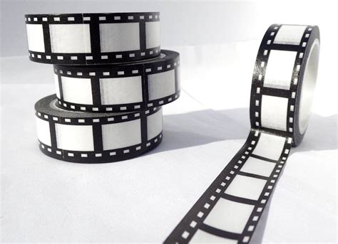 Film Strip Washi Tape Movie Reel Roll Of Film Paper Tape 15mm X 10m