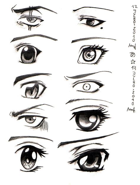 Manga And Anime Eyes By Shanerose On Deviantart