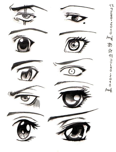 Basic eye anatomy to draw anime eyes. How To Draw Happy Girl Anime Eyes