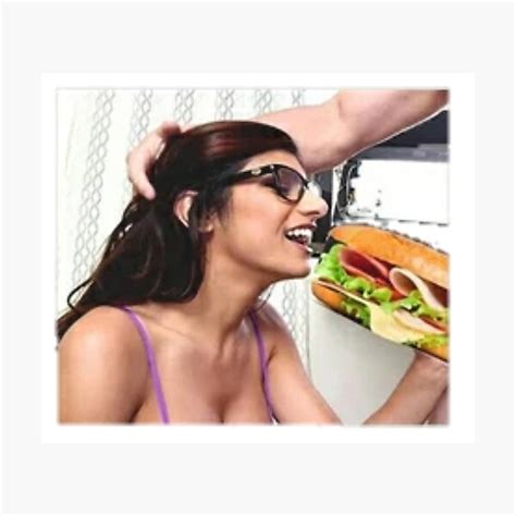 Mia Khalifa Having Lunch Photographic Print By Painkiller Redbubble